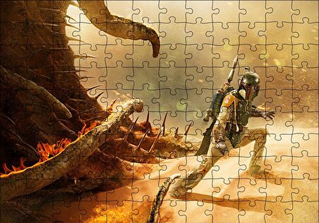 Cakapuzzle  Star Wars Return of The Jedi Boba Feet Puzzle Yapboz MDF Ahşap