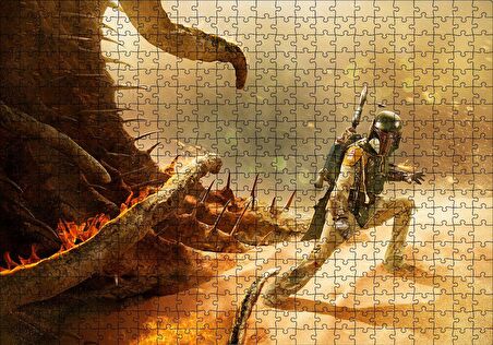 Cakapuzzle  Star Wars Return of The Jedi Boba Feet Puzzle Yapboz MDF Ahşap