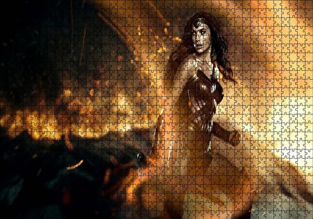 Cakapuzzle  Wonder Woman Gal Gadot Puzzle Yapboz MDF Ahşap