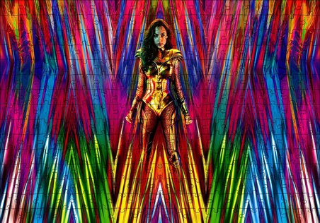 Cakapuzzle  Wonder Woman Rengarenk Şeritler Puzzle Yapboz MDF Ahşap