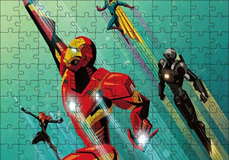 Cakapuzzle  Civil War Iron Man Rising Puzzle Yapboz MDF Ahşap