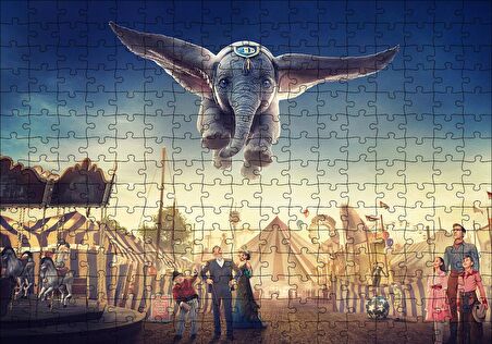 Cakapuzzle  Dumbo Uçan Fil Puzzle Yapboz MDF Ahşap