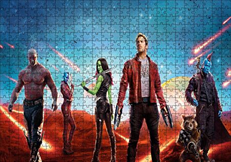 Cakapuzzle  Guardians of The Galaxy Vol 2 Kahramanlar ve Meteorlar Puzzle Yapboz MDF Ahşap