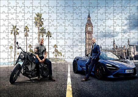 Cakapuzzle  Hızlı ve Öfkeli Johnson & Statham Puzzle Yapboz MDF Ahşap