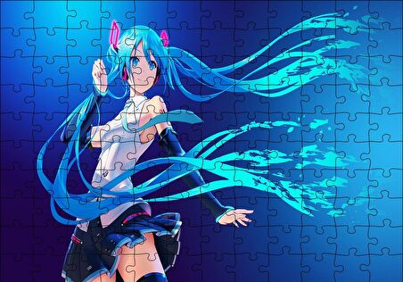 Cakapuzzle  Anime Kız Uzun Saçlı Puzzle Yapboz MDF Ahşap
