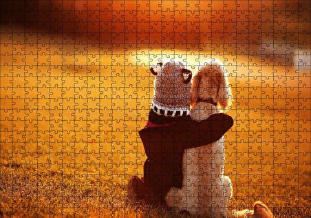 Cakapuzzle  Çocuk ve Köpek Best Friends Puzzle Yapboz MDF Ahşap