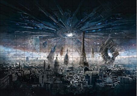 Cakapuzzle  Independence Day Resurgence Paris Puzzle Yapboz MDF Ahşap