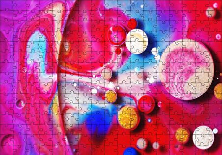Cakapuzzle  Küreler Hücreler ve Renk Topları Puzzle Yapboz MDF Ahşap