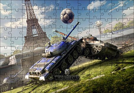 Cakapuzzle  World of Tanks Paris'te Futbol Puzzle Yapboz MDF Ahşap