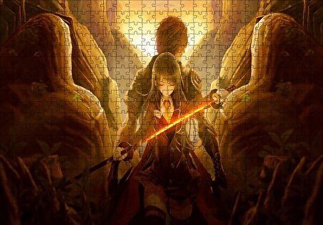 Cakapuzzle  Anime Akai Katana Puzzle Yapboz MDF Ahşap