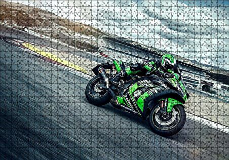 Cakapuzzle  Kawasaki Ninja ZX 10 R KRT Edition Puzzle Yapboz MDF Ahşap