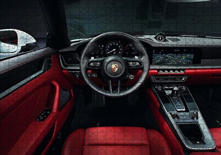 Cakapuzzle  Porsche 911 Carrera Cabrio İç Görünüş Puzzle Yapboz MDF Ahşap