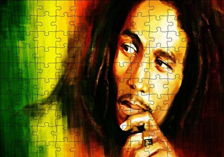 Cakapuzzle  Bob Marley Portre Puzzle Yapboz MDF Ahşap