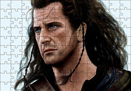 Cakapuzzle  Braveheart Mel Gibson Artwork Puzzle Yapboz MDF Ahşap