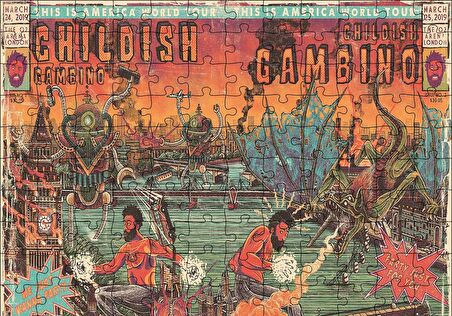 Cakapuzzle  Childish Gambino Poster Puzzle Yapboz MDF Ahşap