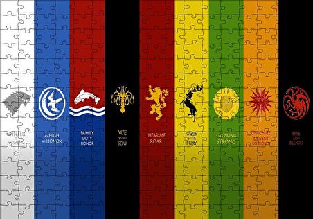 Cakapuzzle  Game of Thrones Milletler Kompozisyon Puzzle Yapboz MDF Ahşap