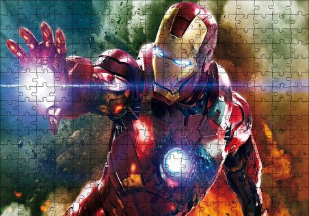 Cakapuzzle  Iron Man Sihirli Eller Puzzle Yapboz MDF Ahşap