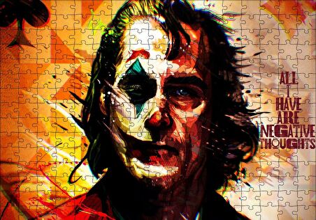 Cakapuzzle  Joker Tüm Sahip Olduğum Olumsuz Düşünceler Puzzle Yapboz MDF Ahşap