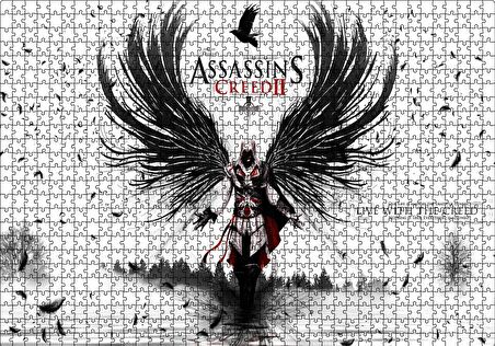 Cakapuzzle  Assassins Creed 2 Oyun Posteri Puzzle Yapboz MDF Ahşap