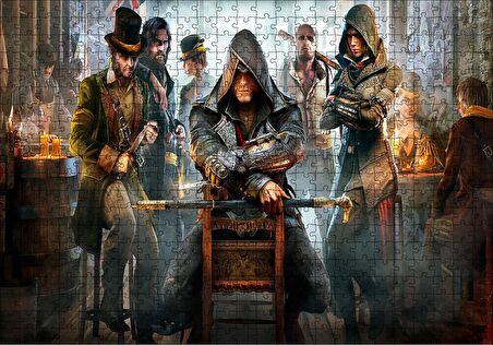 Cakapuzzle  Assassins Creed Eski Meyhanede Bir Sahne Puzzle Yapboz MDF Ahşap