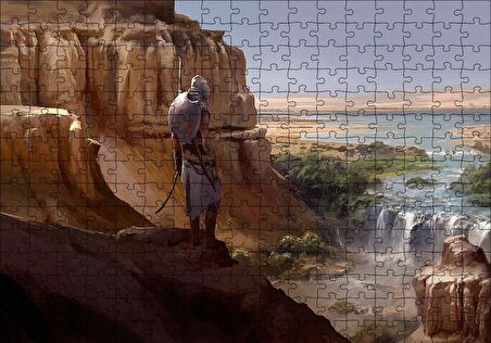 Cakapuzzle  Assassins Creed Origins Nil Nehri ve Suikastçi Puzzle Yapboz MDF Ahşap
