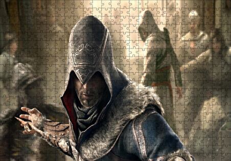 Cakapuzzle  Assassins Creed Sauikastçi ve Flu Arka Plan Puzzle Yapboz MDF Ahşap