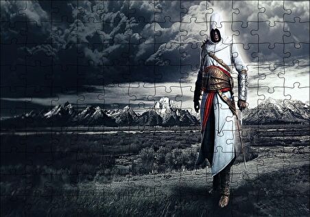 Cakapuzzle  Assassins Creed Suikastçi Kara Bulutlar ve Çayırlar Puzzle Yapboz MDF Ahşap