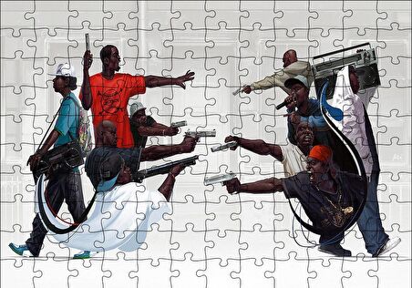 Cakapuzzle  Bronx'ta Zenci Hayatları Puzzle Yapboz MDF Ahşap