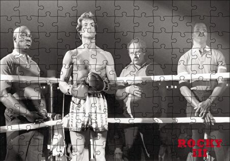 Cakapuzzle  Rocky 3 Sylvester Stallone Ring SB Puzzle Yapboz MDF Ahşap