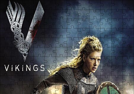 Cakapuzzle  Vikingler Katheryn Winnick Puzzle Yapboz MDF Ahşap