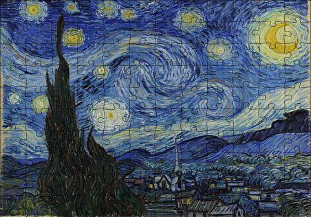 Cakapuzzle  Vincent Van Gogh Deliliğin Kıyılarında Puzzle Yapboz MDF Ahşap