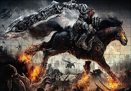 Cakapuzzle  Yüzüklerin Efendisi Nazgul ve Alevler Puzzle Yapboz MDF Ahşap