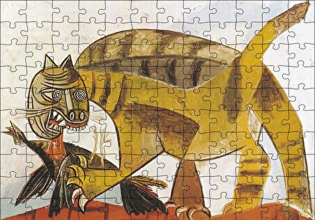 Cakapuzzle  Cat Catching a Bird, 1939 by Pablo Picasso Puzzle Yapboz MDF Ahşap