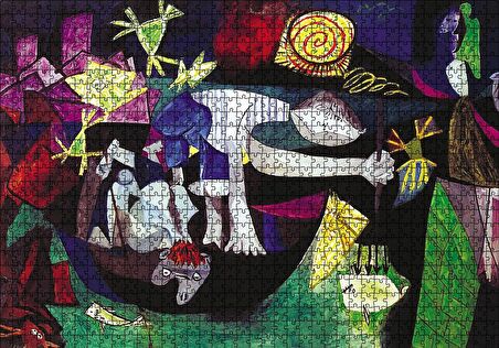 Cakapuzzle  Fishing at Antibes1939 by Pablo Picasso Puzzle Yapboz MDF Ahşap