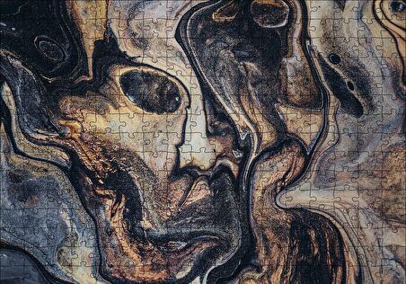 Cakapuzzle  Kum Püskürtme Sanatı Yüz Portre Puzzle Yapboz MDF Ahşap