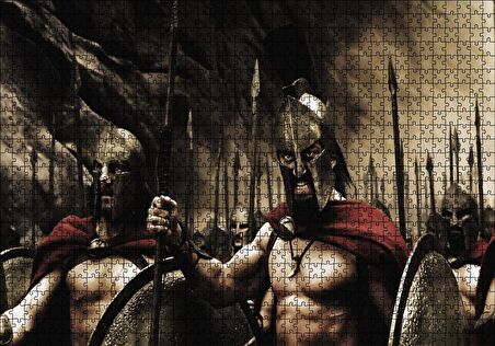 Cakapuzzle  300 Spartalı Savaş Sahnesi Puzzle Yapboz MDF Ahşap