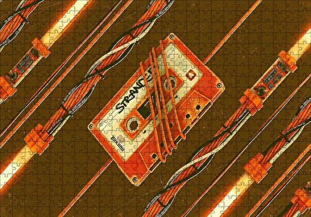 Cakapuzzle  Teknoloji ve Nostalji Yan Yana Puzzle Yapboz MDF Ahşap