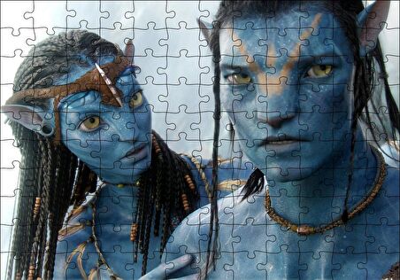Cakapuzzle  Avatar Çift Görseli Puzzle Yapboz MDF Ahşap