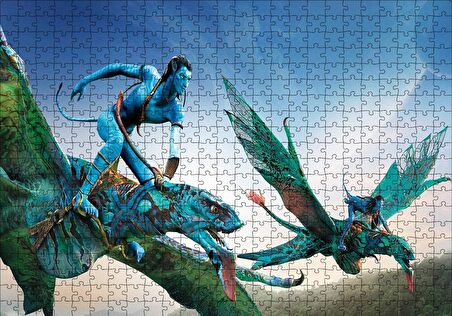 Cakapuzzle  Avatar ve Ikranlar Görseli Puzzle Yapboz MDF Ahşap