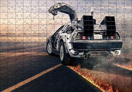 Cakapuzzle  Geleceğe Dönüş Delorean'ın Dönüşü Puzzle Yapboz MDF Ahşap