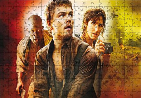 Cakapuzzle  Kanlı Elmas Leo ve Jennifer Afiş Puzzle Yapboz MDF Ahşap