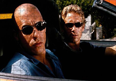 Cakapuzzle  Fast and Furious Walker ve Diesel Yarışıyor Puzzle Yapboz MDF Ahşap