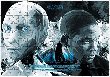 Cakapuzzle  I, Robot Smith and Robot Illustration Puzzle Yapboz MDF Ahşap