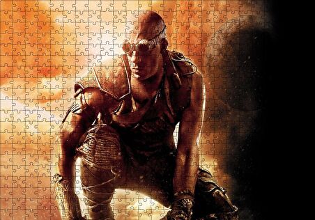 Cakapuzzle  Vin Diesel Riddick 2013 Film Afişi Puzzle Yapboz MDF Ahşap