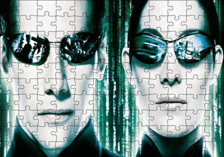Cakapuzzle  The Matrix Neo ve Trinity Puzzle Yapboz MDF Ahşap