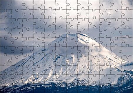 Cakapuzzle  Karlı Görkemli Zirve Puzzle Yapboz MDF Ahşap