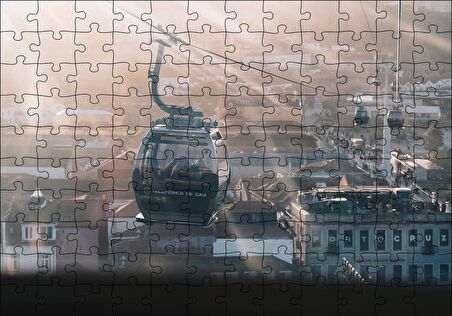 Cakapuzzle  Teleferik Yakın Plan Puzzle Yapboz MDF Ahşap