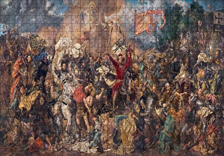 Cakapuzzle  Savaş Sahnesi Karmaşa Puzzle Yapboz MDF Ahşap
