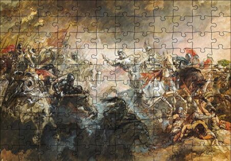 Cakapuzzle  Savaşta Atlılar Puzzle Yapboz MDF Ahşap