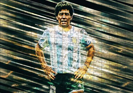 Cakapuzzle  Diego Maradona Arjantin Fırtınası Puzzle Yapboz MDF Ahşap